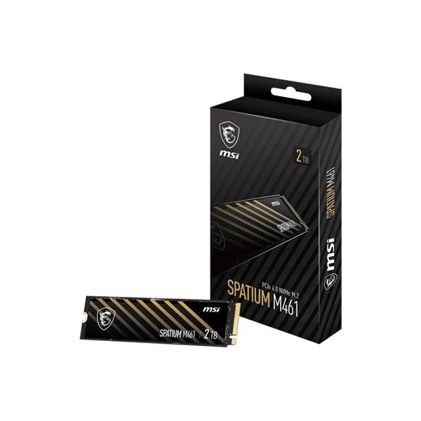 MSI SPATIUM M461 SSD 2TB INTENRO M.2 2280 NVMe PCI Express 4.0 3D NAND LETTURA 5000 MB/s - SCRITTURA 4200 MB/s NERO