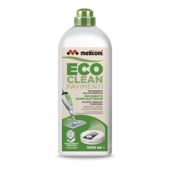 MELICONI ECO CLEAN DETERGENTE PAVIMENTI PER ROBOT E SCOPE ELETTRICHE FLACONE DA 1 LT