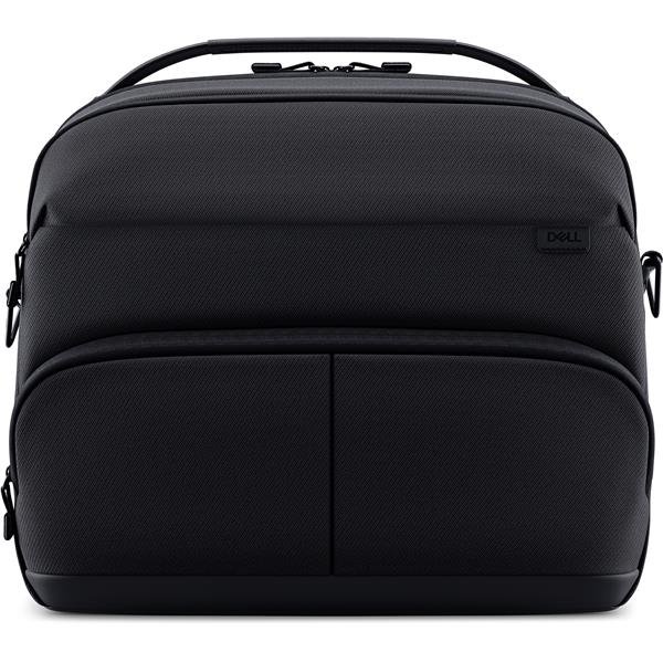 DELL VALIGETTA VENTIQUATTRORE PER NOTEBOOK DA 16" IN POLIURETANO 3 SCOMPARTI CON TASCA E TRACOLLA NERO