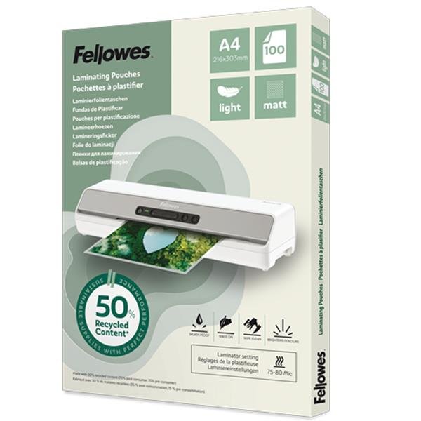 FELLOWES CF100 POUCHE A4 RICICLATE 50% OPACH