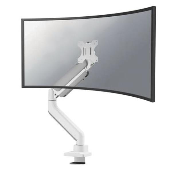 Neomounts DS70PLUS-450WH1 - Kit montaggio (desk mounting arm) - video full-motion - per curved LCD display - acciaio - bianco - dimensione schermo: 17"-49"