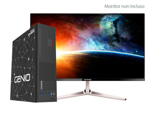YASHI GENIO YY80209 SFF 8L i5-14450HX RAM 16GB-SSD 512GB NVMe-INTEL UHD GRAPHICS-GIGABIT LAN-WIN 11 PROF NERO