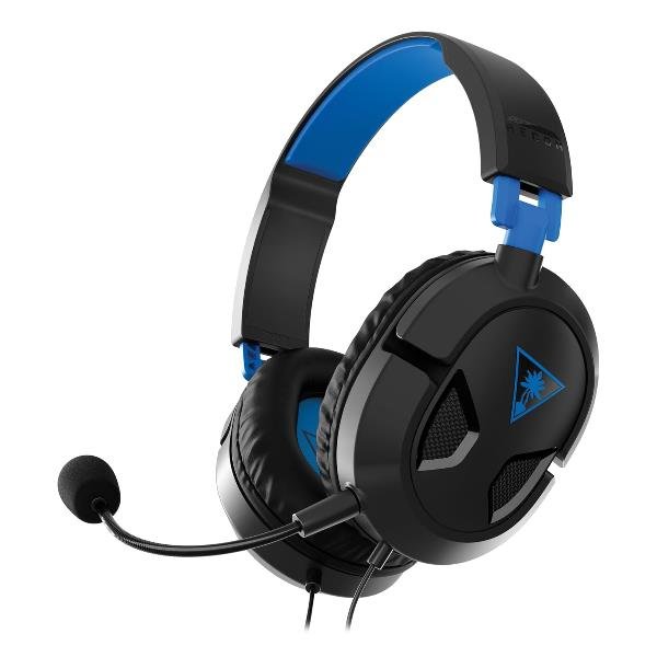 TURTLE BEACH RECON 50p CUFFIE CON MICROFONO GAMING CAVO 1.5MT JACK 3.5MM COLORE NERO/BLU