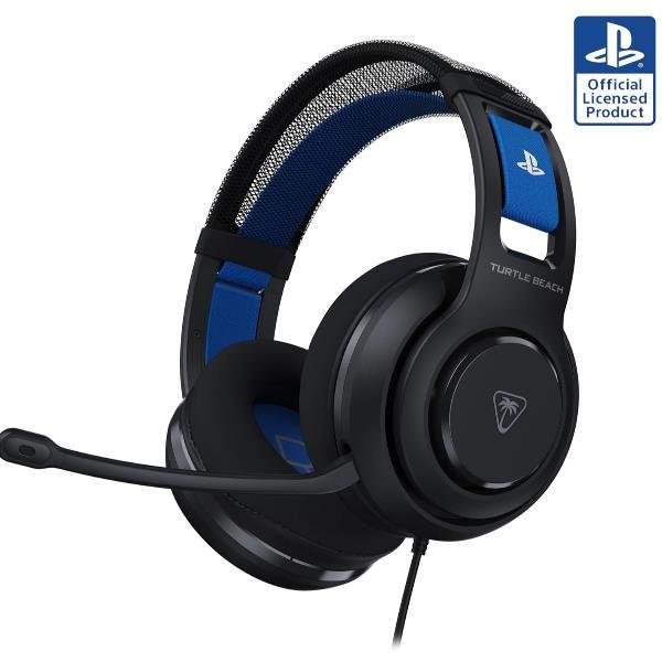 TURTLE BEACH ATLAS 200 CUFFIE GAMING CON MICROFONO CABLATE LICENZA UFFICIALE SONY PLAYSTATION DRIVER NANOCLEAR DA 50mm MICROFONO FLIP-TO-MUTE NERO BLU