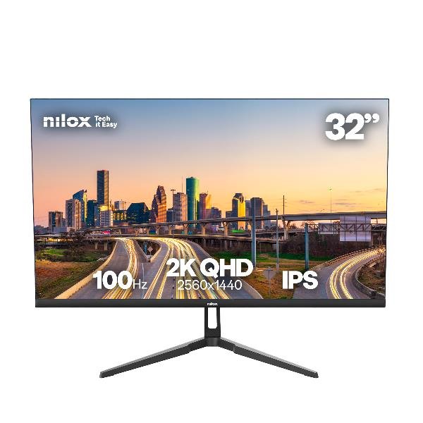 Nilox MONITOR 32 IPS 100 HZ HDMI Y DP, 81,3 cm (32?), 2560 x 1440 Pixel, Quad HD, LCD, 4 ms, Nero