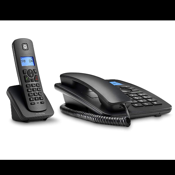 TELEFONIA FISSA - CORDLESS + FISSO - C4201 COMBO NERO