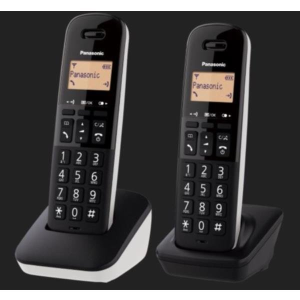 Panasonic KX-TGB612JT - Telefono cordless con ID chiamante/chiamata in attesa - DECTGAP - 3-way capacità di chiamata - bianco + ricevitore aggiuntivo