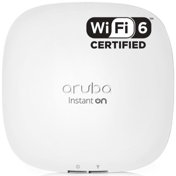 HPE INSTANT ON AP22 ACCESS POINT WIRELESS DUAL BAND 2.4/5GHz WI-FI 6 BLUETOOTH 1774 Mbit/s MULTI USER MIMO 1 x Ethernet 1000 (uplink) PoE CON ADATTATORE DI ALIMENTAZIONE 12 V/18 W MONTABILE A SOFFITTO