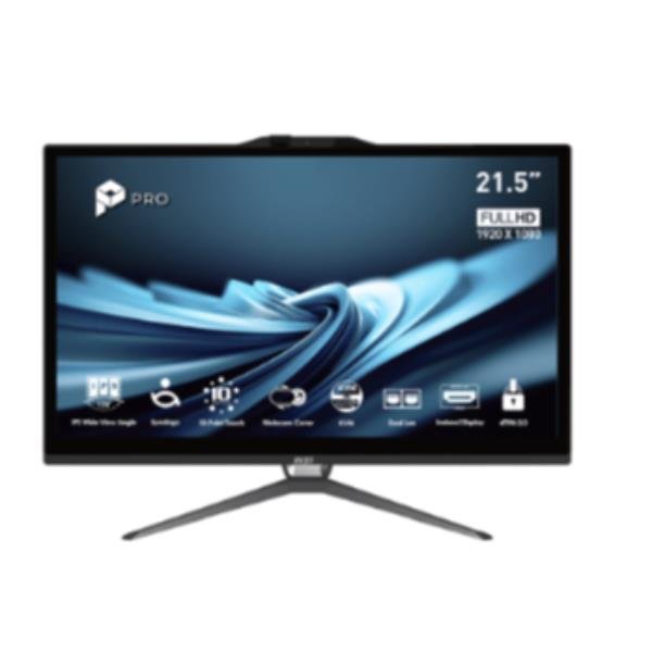 MSI PRO AP222T 14MA-613EU ALL IN ONE 21.5" TOUCH SCEEN i3-14100 RAM 8GB-SSD 512GB NVMe-INTEL UHD GRAPHICS 730-ALTOPARLANTI WEB CAM 5MPx-WI-FI + GIGABIT LAN-WIN 11 HOME NERO