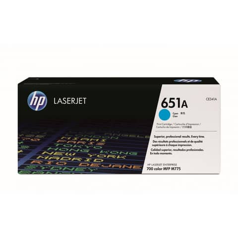 Hp - Toner originale - 651A - Ciano - CE341A - 16.000 pag