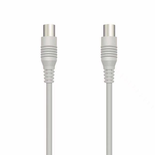NILOX CAVO ANTENNA CONNETTORE 9.5mm (IEC 169-2) MASCHIO/FEMMINA ADATTATORE MASCHIO–MASCHIO INCLUSO CONFEZIONE 3 MT BIANCO