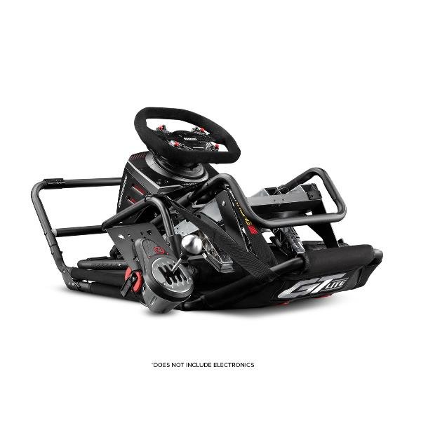 NEXT LEVEL RACING POSTAZIONE PER SIMULATORE DI GUIDA GT LITE SEDIA POGGIA VOLANTE E PORTA PEDALIERA NERO ROSSO