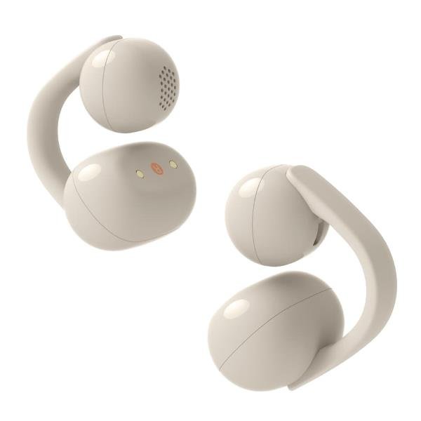 SONY LINKBUDS CLIP AURICOLARI WIRELESS A CONDUZIONE OSSEA OPEN-EAR BLUETOOTH 5.3 CONTROLLO CHIAMATE E VOLUME/MUSICA NOISE CANCELING ASSISTENTE VOCALE IPX4 BEIGE