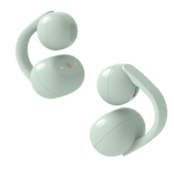 SONY LINKBUDS CLIP AURICOLARI WIRELESS A CONDUZIONE OSSEA OPEN-EAR BLUETOOTH 5.3 CONTROLLO CHIAMATE E VOLUME/MUSICA NOISE CANCELING ASSISTENTE VOCALE IPX4 GREEN