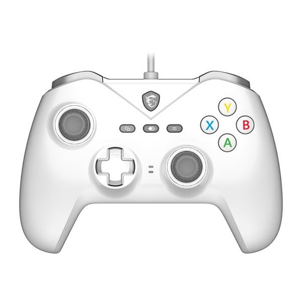 MSI FORCE GC200 CONTROLLER CABLATO TRIGGER EFFETTO HALL BASTONCINI ANALOGICI AVANZATI DOPPI MOTORI A VIBRAZIONE USB 3.0 BIANCO