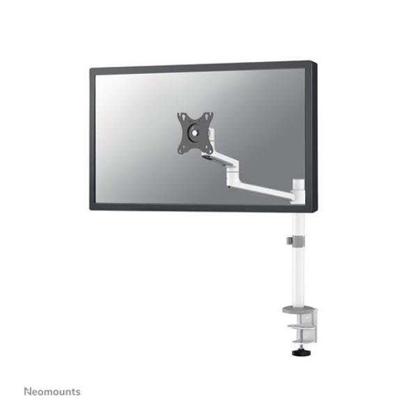 Neomounts DS60-425WH1 - Kit montaggio (braccio snodato) - video full-motion - per Monitor - acciaio - bianco - dimensione schermo: 17"-27" - montabile su desk