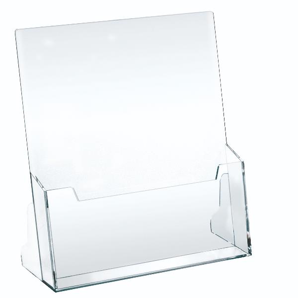 Portadepliant - 23 x 25,5 x 3 cm - plastica - trasparente - Lebez