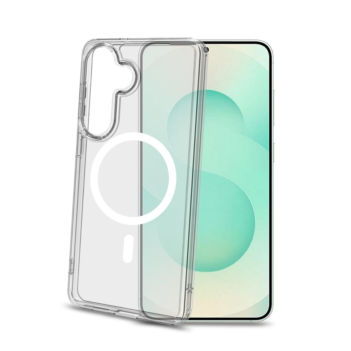 CELLY SAMSUNG GALAXY S26+ 5G COVER MAGSAFE COMPATIBILE CON RICARICA WIRELESS MAGNETICA IN MORBIDO TPU ANTI-SHOCK TRASPARENTE