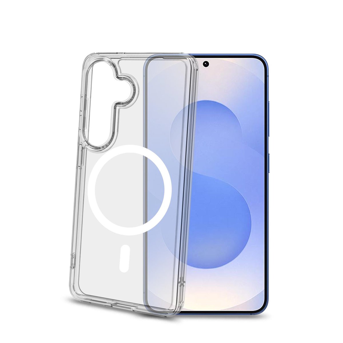 CELLY SAMSUNG GALAXY S26 5G COVER MAGSAFE COMPATIBILE CON RICARICA WIRELESS MAGNETICA IN MORBIDO TPU ANTI-SHOCK TRASPARENTE