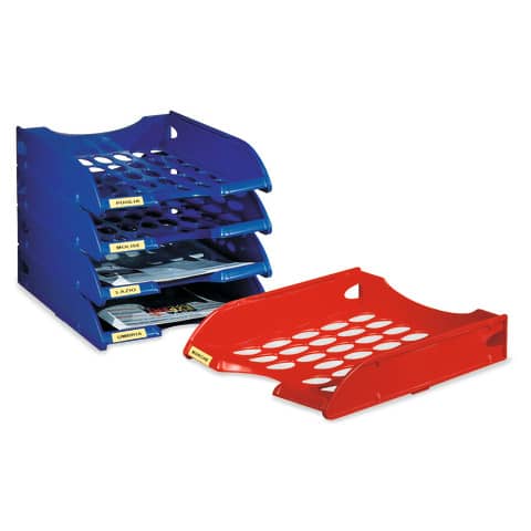 Vaschetta portacorrispondenza forata E040 - 26 x 34,5 x 6,5 cm - blu - Fellowes