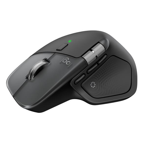 LOGITECH MX MASTER 4 PER MAC MOUSE BLUETOOTH ERGONOMICO RICARICABILE 8 PULSANTI CON FEEDBACK APTICO A PRESTAZIONI AVANZATE SCORRIMENTO ULTRAVELOCE RICARICA USB-C MACOS, WINDOWS NERO SIDERALE