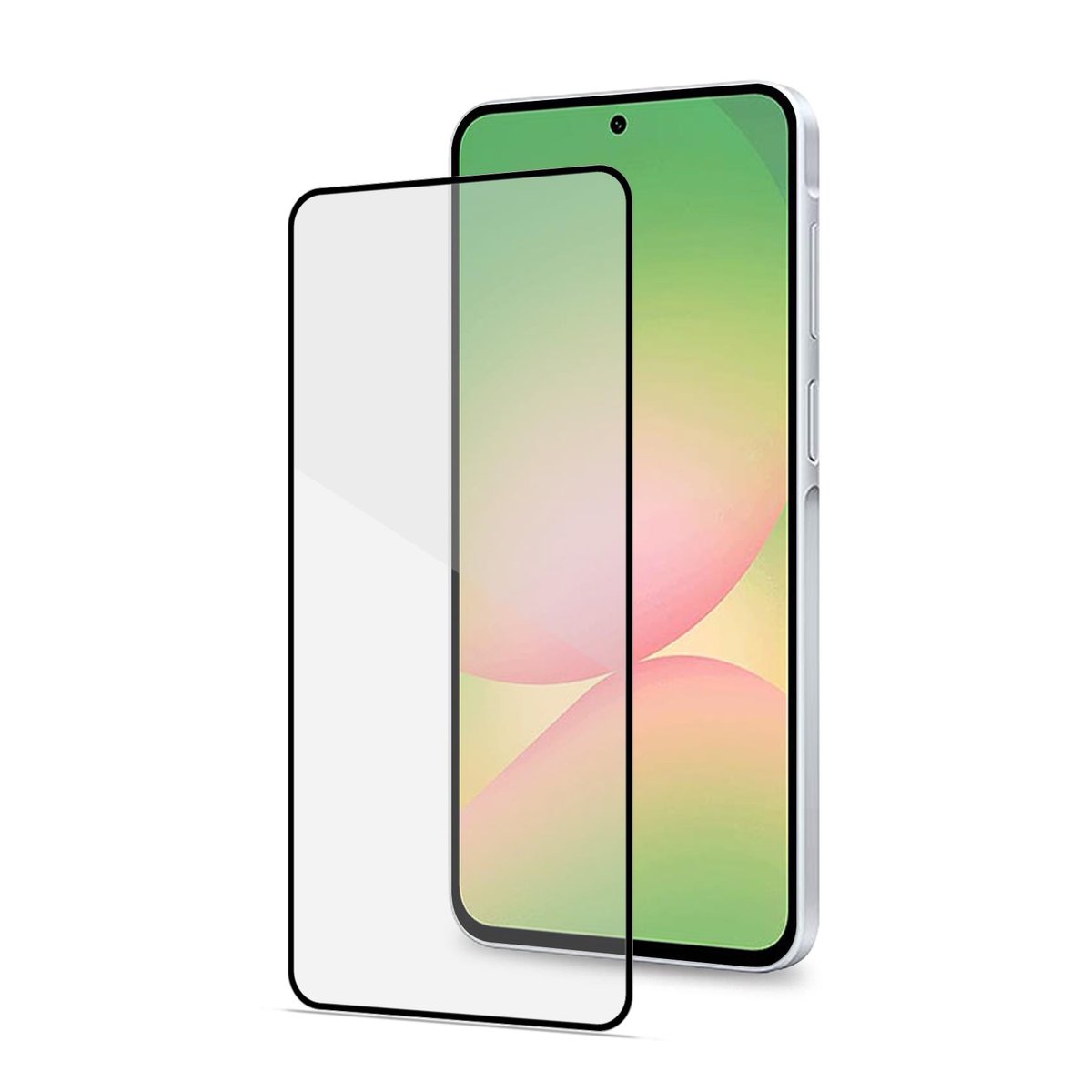 CELLY SAMSUG GALAXY A57 5G FULL GLASS PROTEGGI SCHERMO IN VETRO TEMPERATO 9H TRASPARENTE BORDO COLORATO NERO