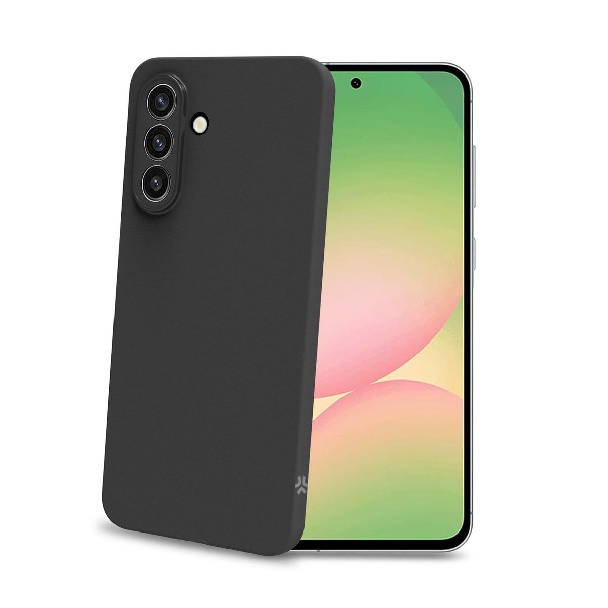 CELLY SAMSUNG GALAXY A57 5G COVER MORBIDA IN TPU CON TASTI E BORDO FOTOCAMERA COLORE A CONTRASTO EFFETTO SABBIATO TRASPARENTE NERO