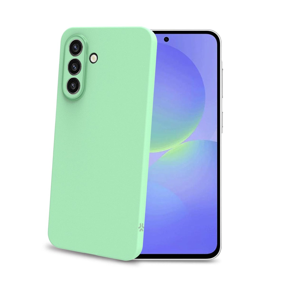CELLY SAMSUNG GALAXY A37 5G COVER MORBIDA IN TPU CON TASTI E BORDO FOTOCAMERA COLORE A CONTRASTO EFFETTO SABBIATO TRASPARENTE VERDE