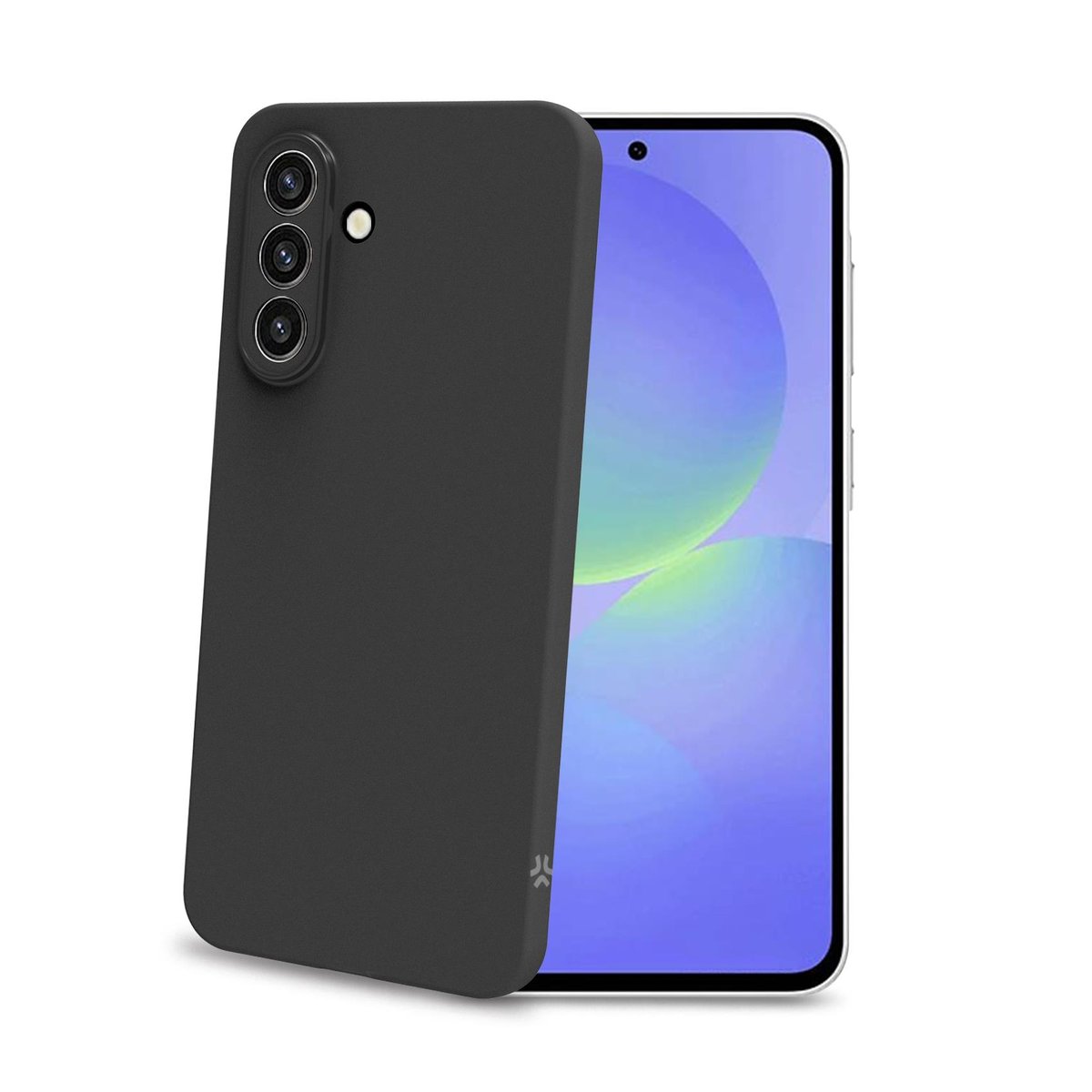 CELLY SAMSUNG GALAXY A37 5G COVER MORBIDA IN TPU CON TASTI E BORDO FOTOCAMERA COLORE A CONTRASTO EFFETTO SABBIATO TRASPARENTE NERO
