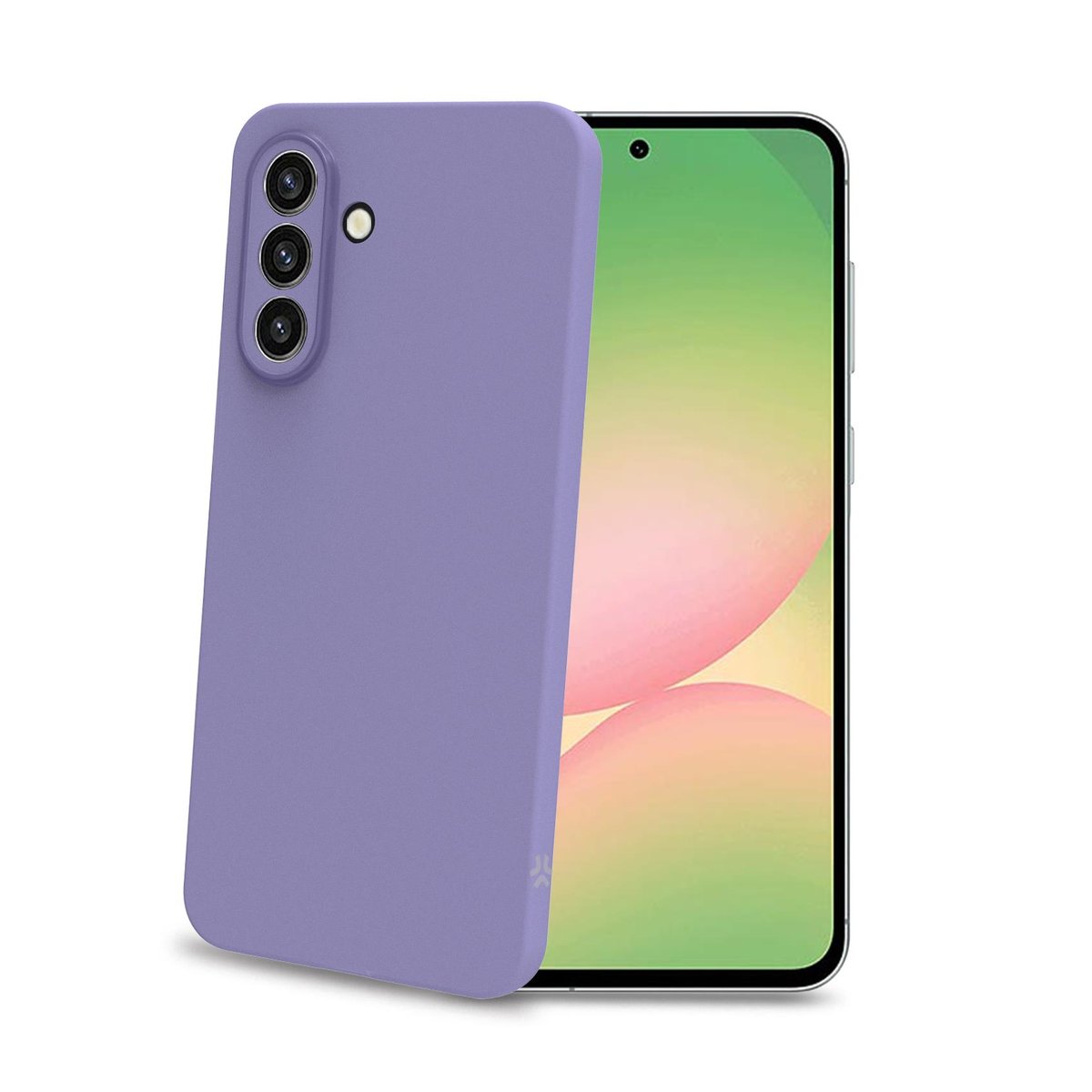 CELLY SAMSUNG GALAXY A57 5G COVER MORBIDA IN TPU CON TASTI E BORDO FOTOCAMERA COLORE A CONTRASTO EFFETTO SABBIATO TRASPARENTE VIOLA