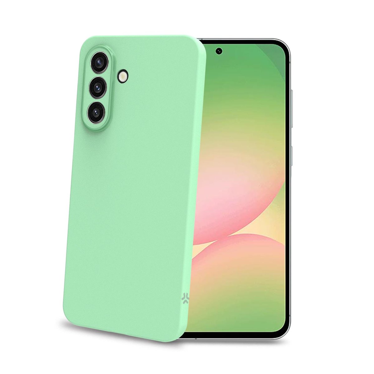 CELLY SAMSUNG GALAXY A57 5G COVER MORBIDA IN TPU CON TASTI E BORDO FOTOCAMERA COLORE A CONTRASTO EFFETTO SABBIATO TRASPARENTE VERDE