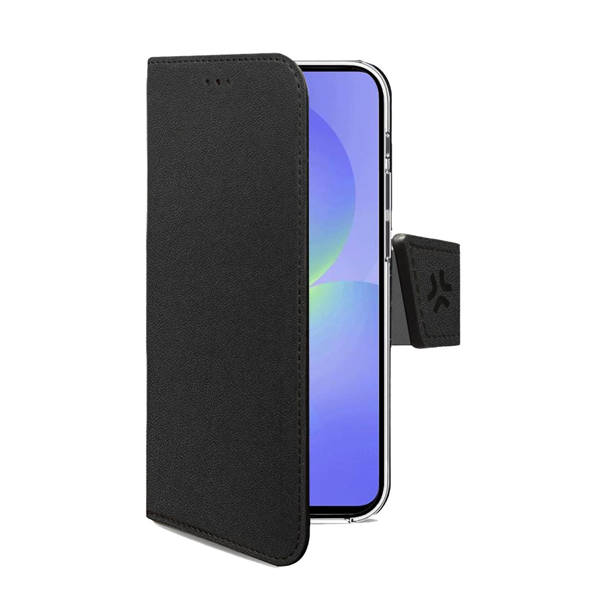 CELLY SAMSUNG GALAXY A37 5G CUSTODIA A LIBRO IN PELLE SINTETICA CON CHIUSURA FLAP MAGNETICO SLOT PER CARTE E FUNZIONE STAND NERO