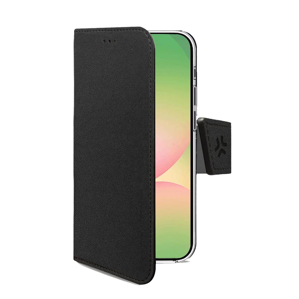 CELLY SAMSUNG GALAXY A57 5G CUSTODIA A LIBRO IN PELLE SINTETICA CON CHIUSURA FLAP MAGNETICO SLOT PER CARTE E FUNZIONE STAND NERO