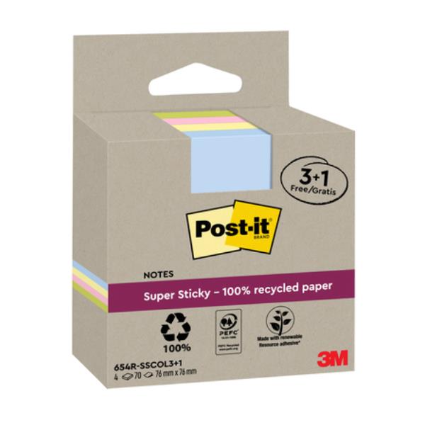 Blocco foglietti Post-it SuperSticky Green - SSCOL14+4 - …
