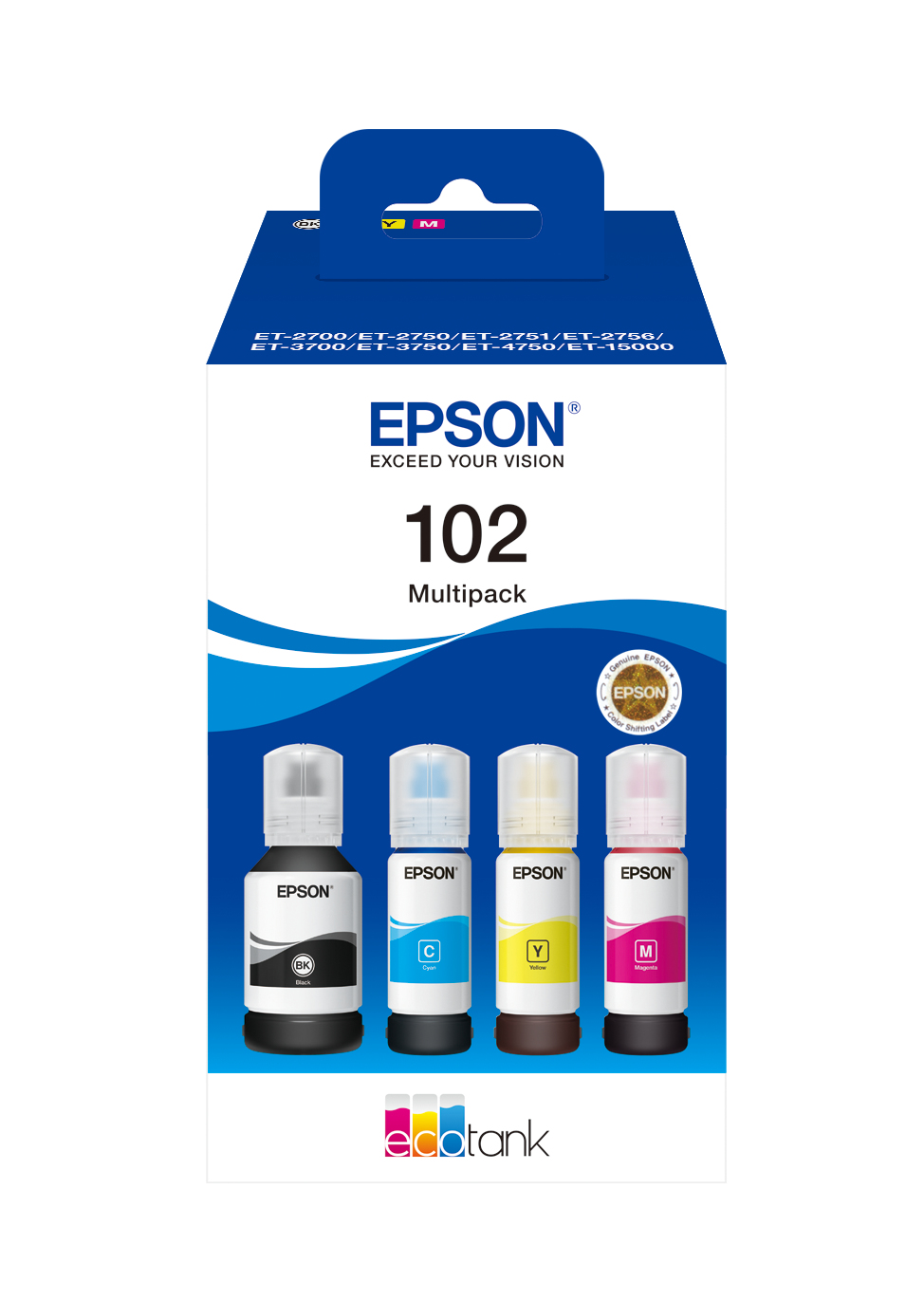 Epson - ECOTANK 102 MULTIPACK - BK/C/M/G - …