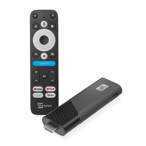 TELESYSTEM UP STICK GOOGLE TV 4K UHD HDMI WI-FI DUAL BAND DOLBY VISION/ATMOS GOOGLE ASSISTANT 32GB HDR10+