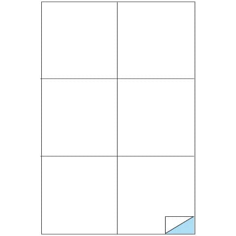 Etichette adesive C/540 - in carta - permanenti - 105 x 99 mm - 6 et/fg - 100 fogli - bianco - Markin