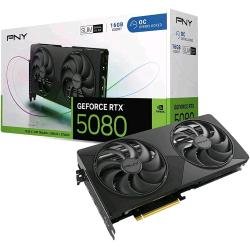 PNY GEFORCE RTX 5080 OFFRE <B>PRESTAZIONI</B> ELEVATE CON 16GB GDDR7 IN UN DESIGN <B>SLIM</B> A DOPPIA SLOT, IDEALE PER IL GAMING E IL <B>MODDING</B>.