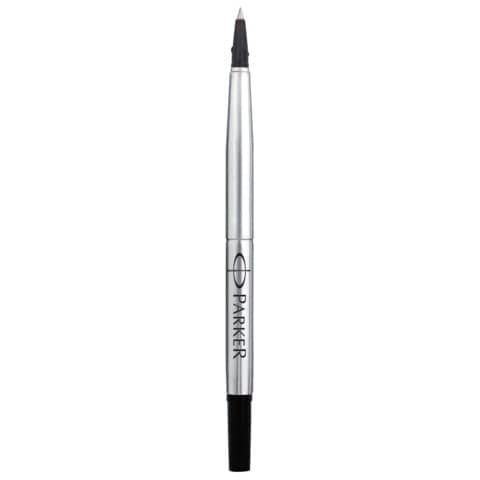 Refill roller Quink standard - punta fine - metallo - nero - Parker