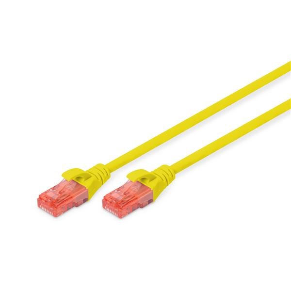 DIGITUS BY ASSMANN PATCH U/UTP CAT.6 PVC GIALLO 1M
