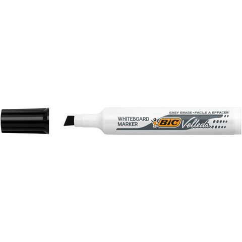 Pennarello Whiteboard Marker Velleda 1791 - punta a scalpello da 3,3mm a 4,6mm - nero - Bic
