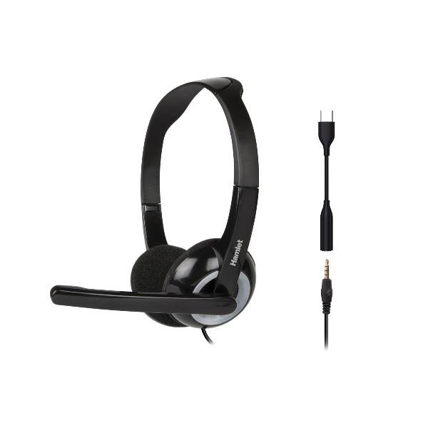 HAMLET CUFFIA STEREO USB-C CON MIC E JACK