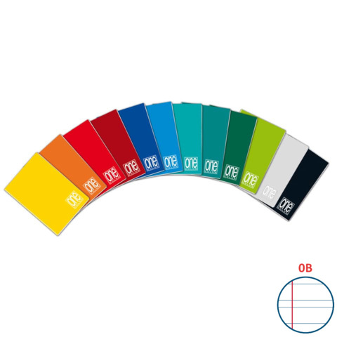 Quaderno One Color - A5 - rigo di 3a - 20+1 fogli - 80 gr - Blasetti