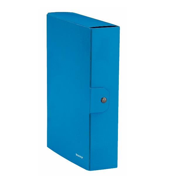 Scatola progetto WOW - dorso 8 cm - blu metallizzato - Leitz