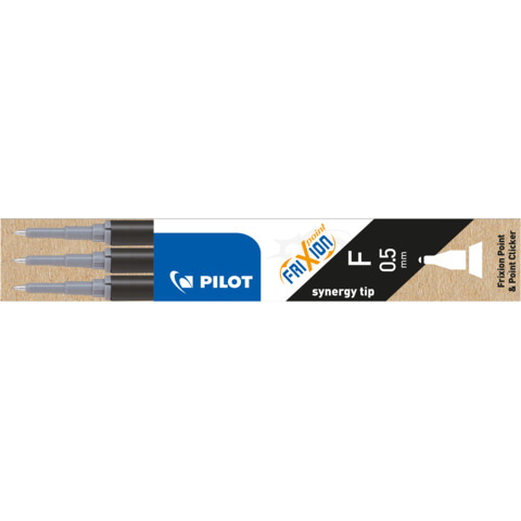 Refill a sfera Frixionpoint - punta 0,5mm - nero - Pilot - conf. 3 pezzi