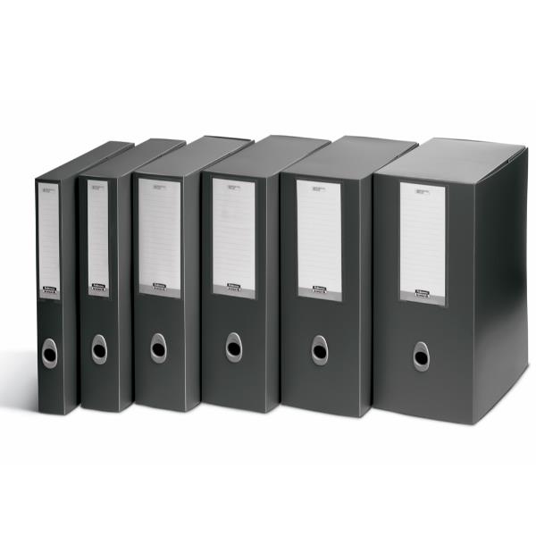 Scatola progetto Plus Vip - 34,5 x 24,5 cm - dorso 6 cm - grigio antracite - Fellowes