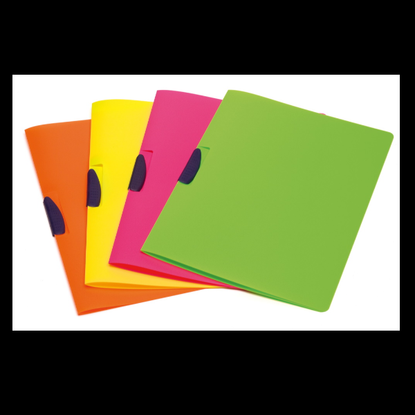 Cartellina con molla colori fluo clipper shocking file