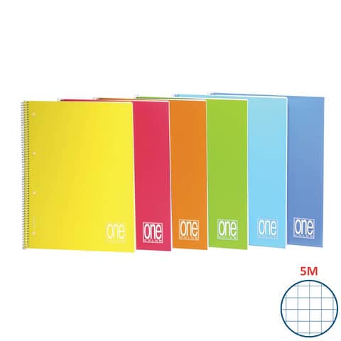 Quaderno One Color PP - A5+ - 5mm …