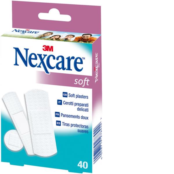Cerotti Soft - TNT - 3 misure assortite - bianco - Nexcare - conf. 40 pezzi