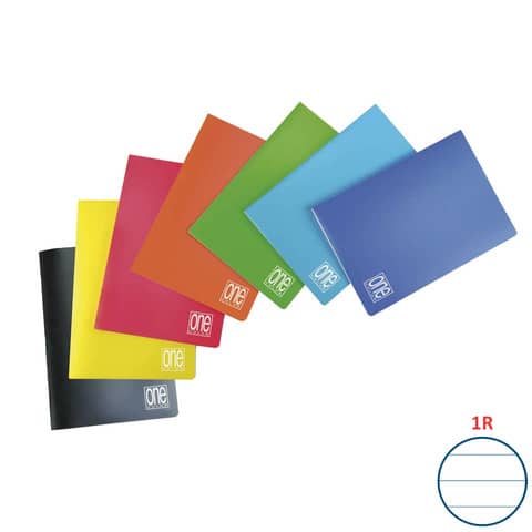 Maxiquaderno One Color - A4 - 1 rigo - 20+1 fogli - 80 gr - copertina PP - Blasetti